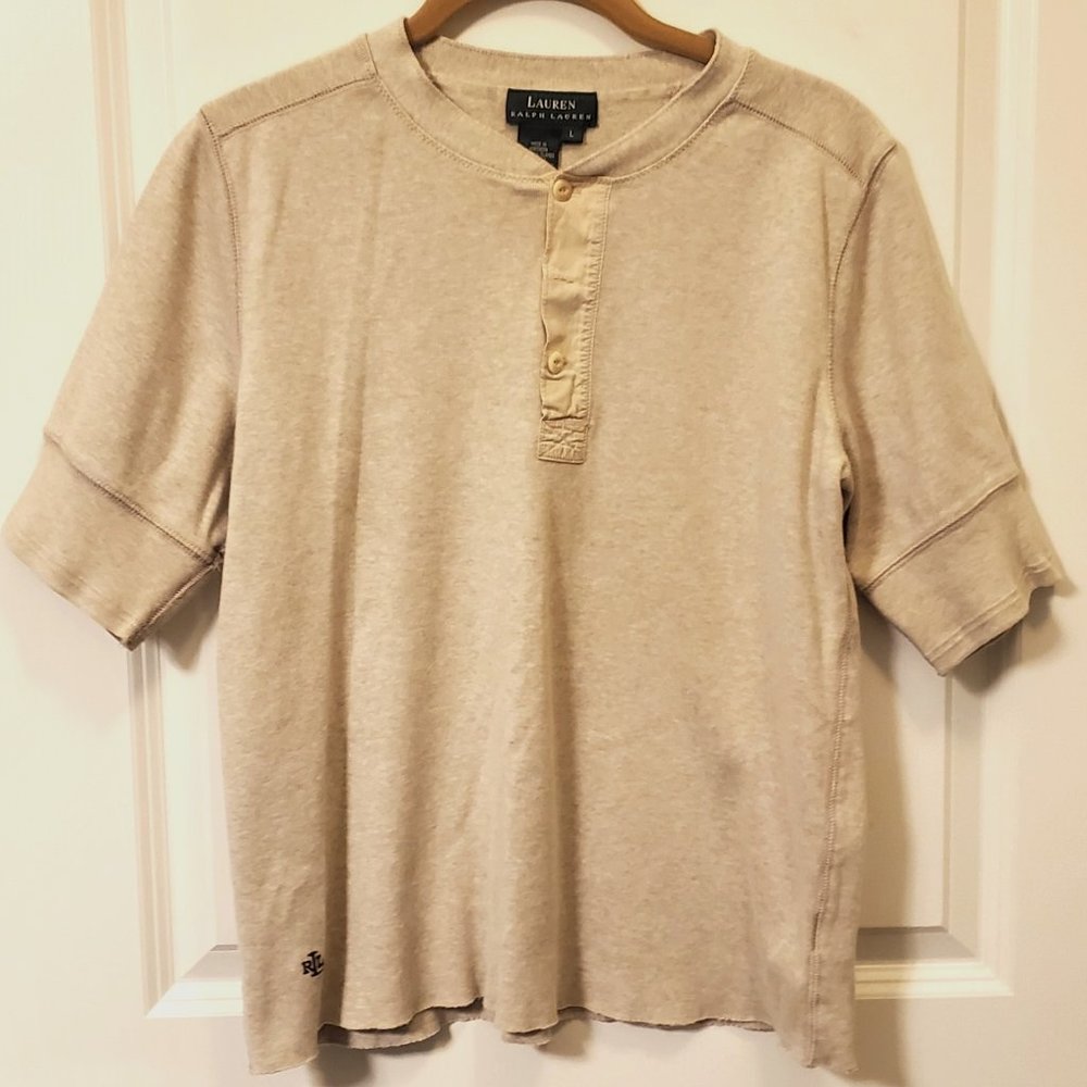 Lauren Ralph Lauren Tan Women's Shirt Size Large